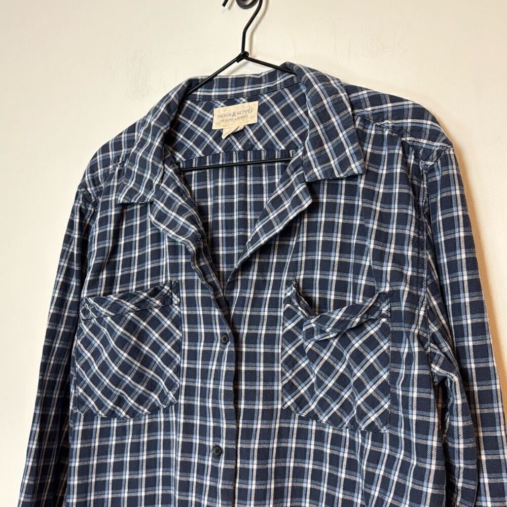 Denim & Supply Ralph Lauren Plaid Flannel Button Down Top L - Picture 2 of 4